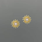 Gold Sun Earrings