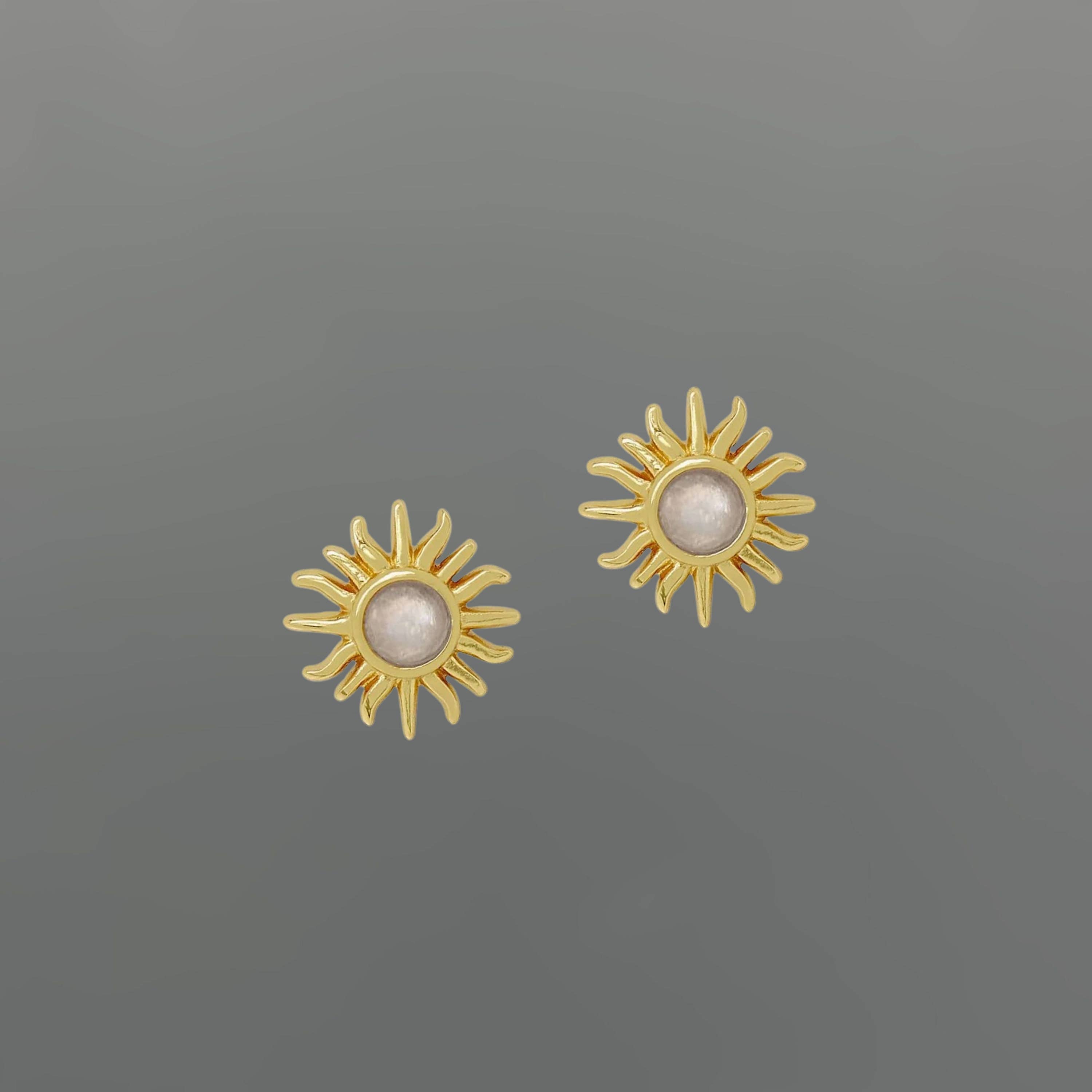Gold Sun Earrings