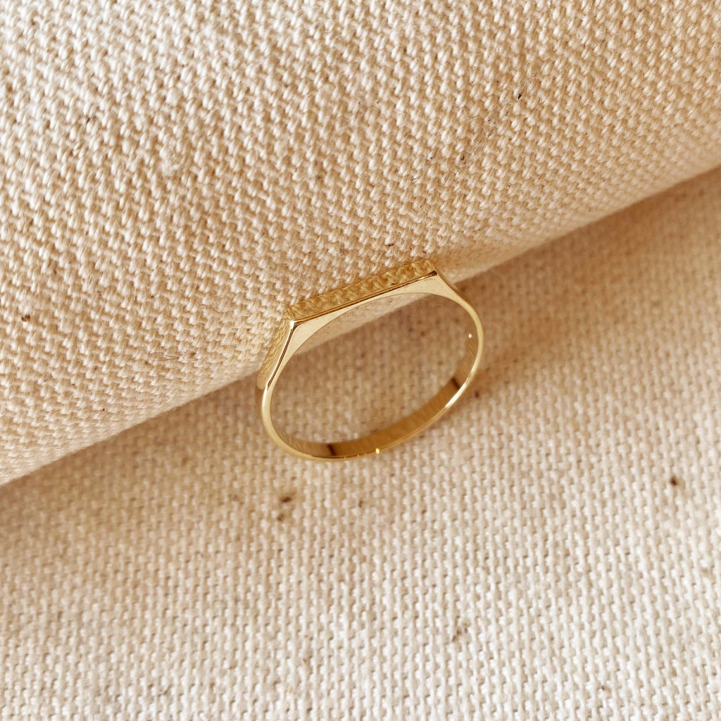 Flat Top Gold Ring
