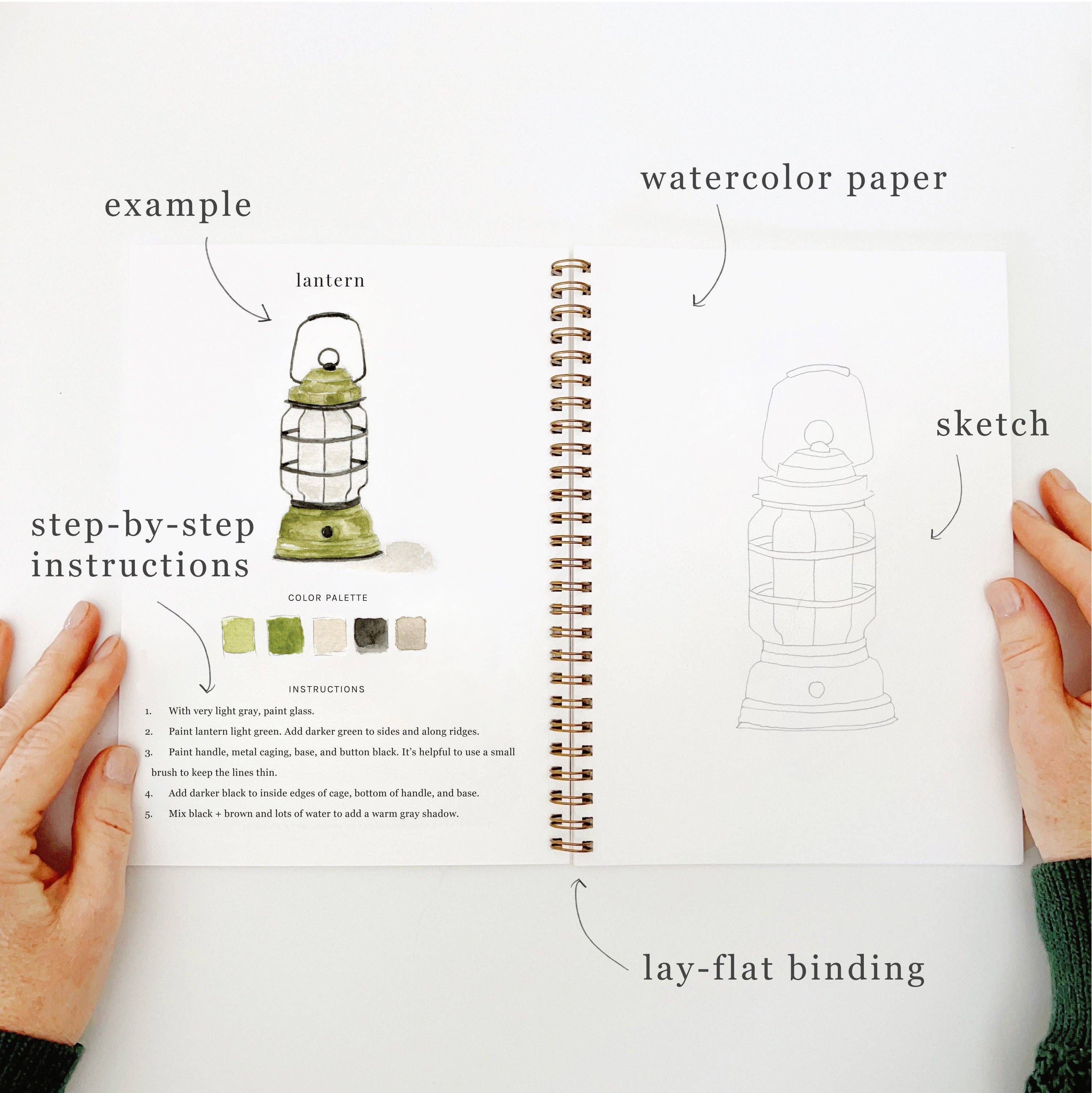 Camping Watercolor Book