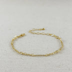 Paperclip And Stars Gold Bracelet