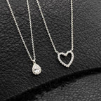 Mini Halo Teardrop Necklace