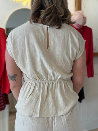 Early Bloom Linen Top - Simply Sunflowers