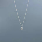 Mini Halo Teardrop Necklace