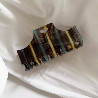 Vintage Heart Stripe Claw Clip