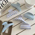 Blue Stripes Claw Clip