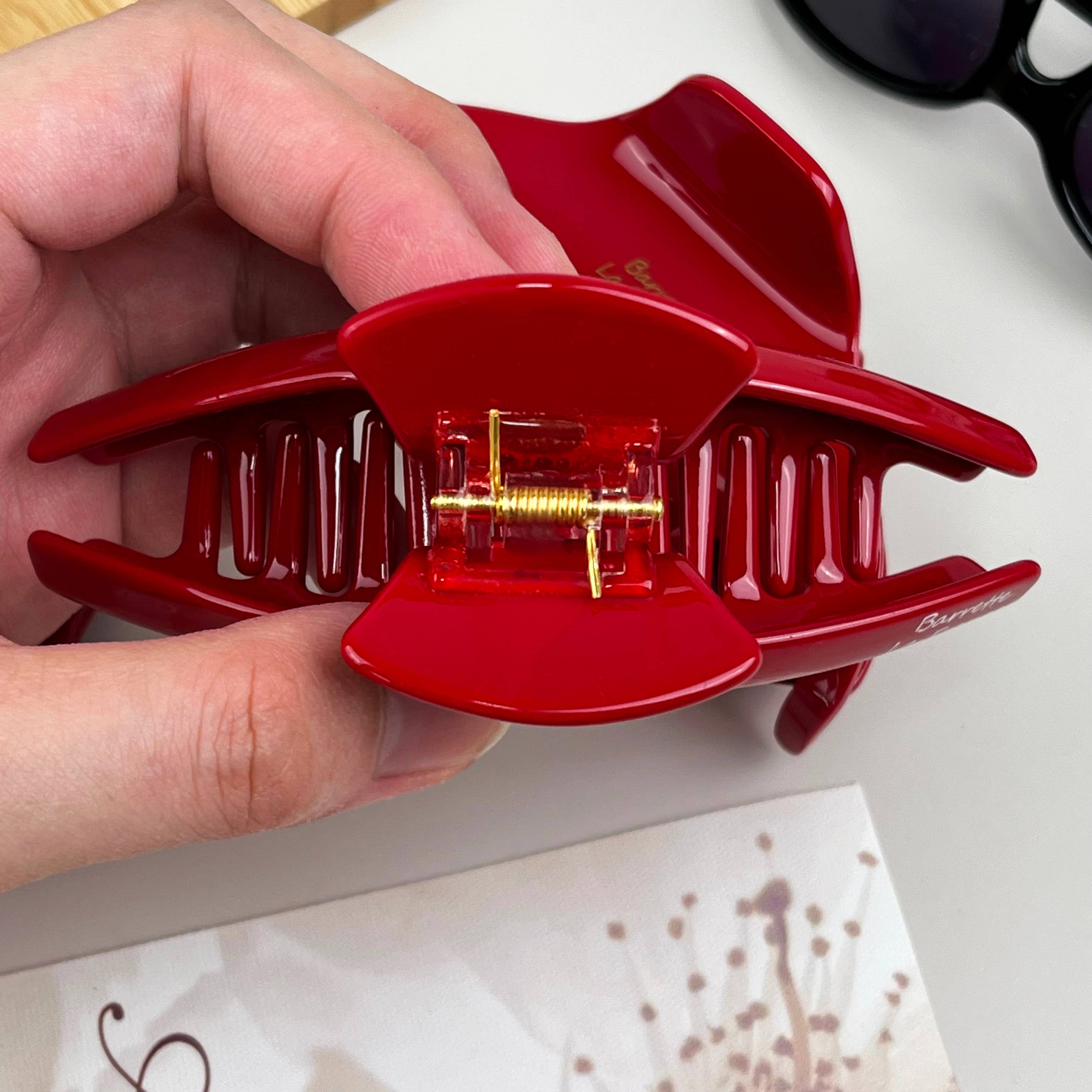 Ruby Red Claw Clip