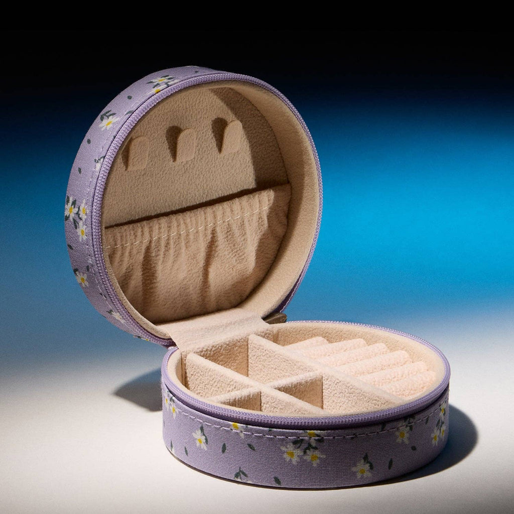 Purple Daisy Travel Jewelry Box