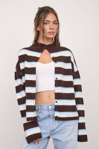 Striped Classic Cardigan