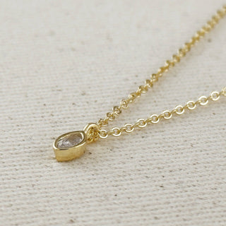 Ellipse Solitaire Necklace - Simply Sunflowers