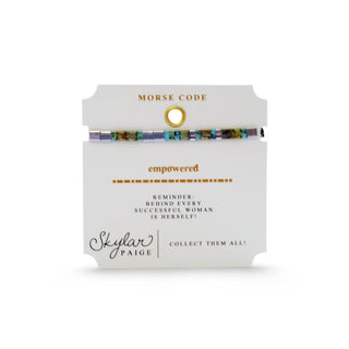 Empowered Morse Code Bracelet - Simply Sunflowers