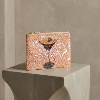 Espresso Martini Sequin Beaded Coin Pouch - Simply Sunflowers