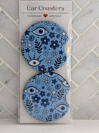 Evil Eye Car Coasters - Simply Sunflowers