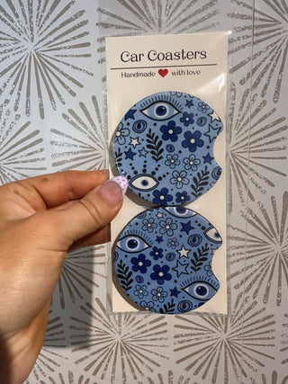 Evil Eye Car Coasters - Simply Sunflowers