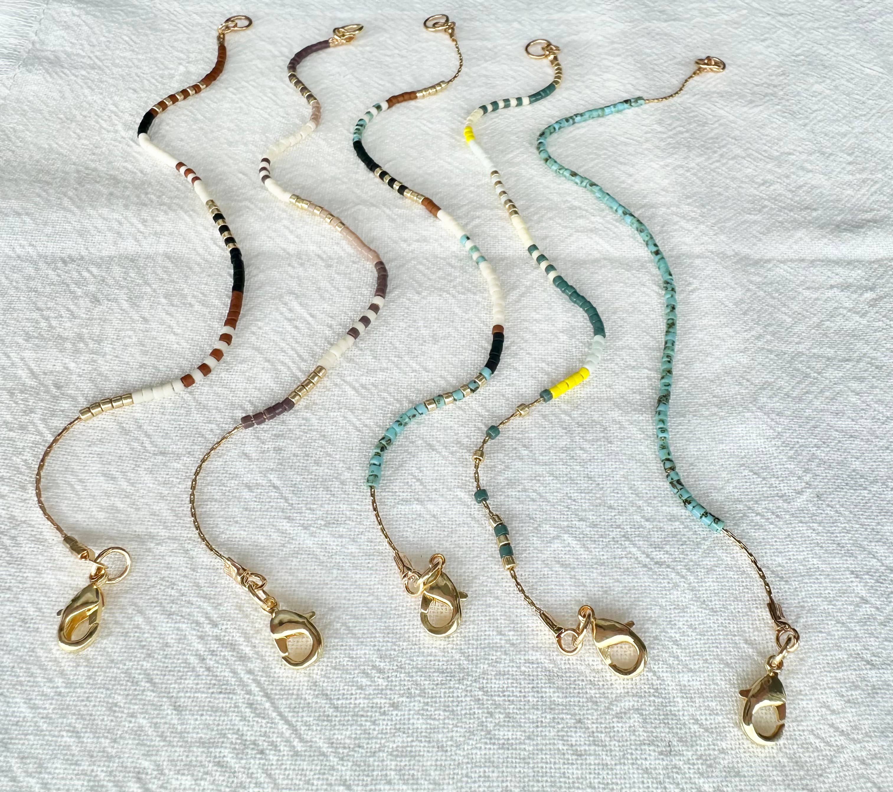 Thin Beaded Bracelets 