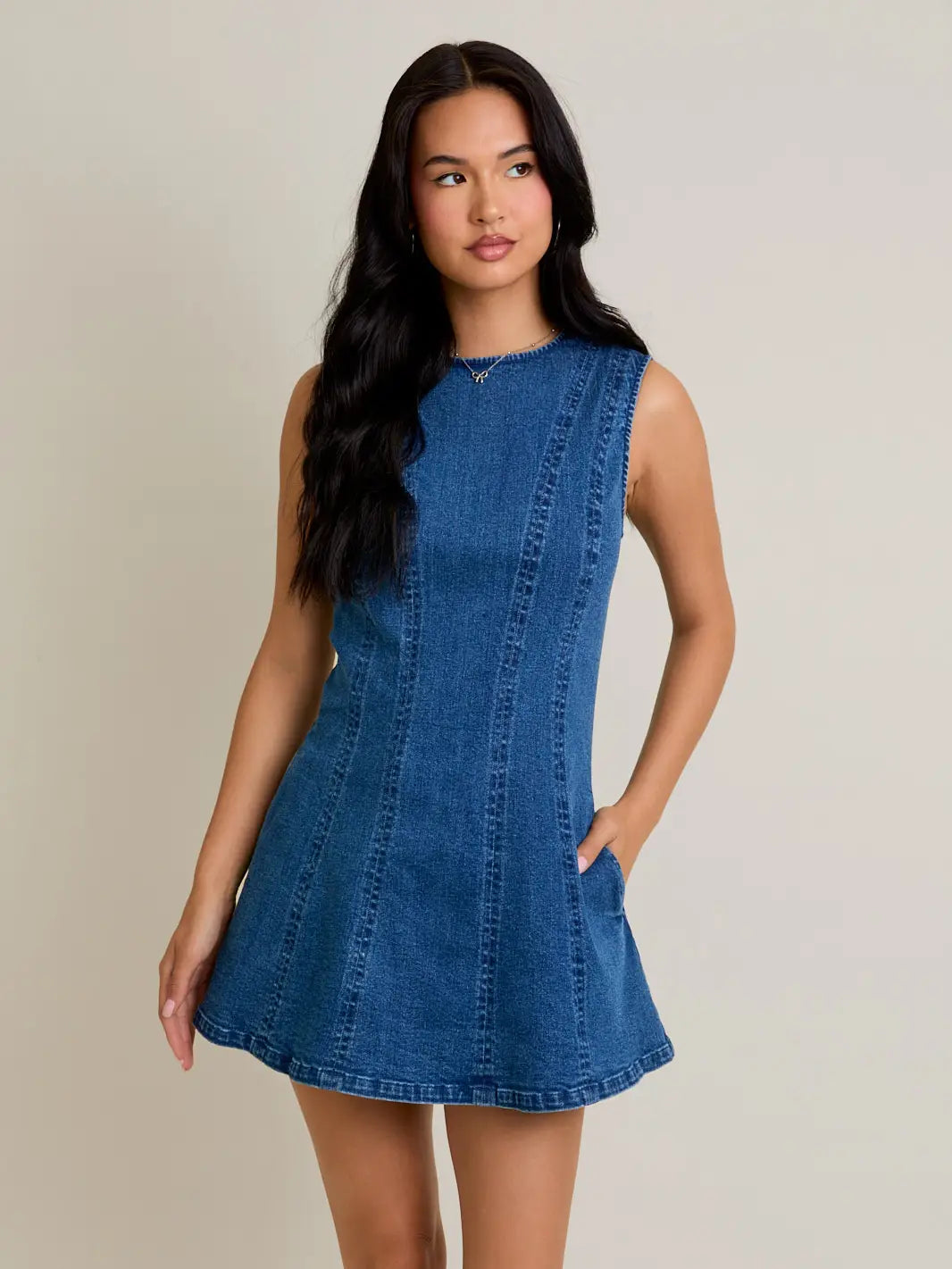 Apple Picking Denim Dress
