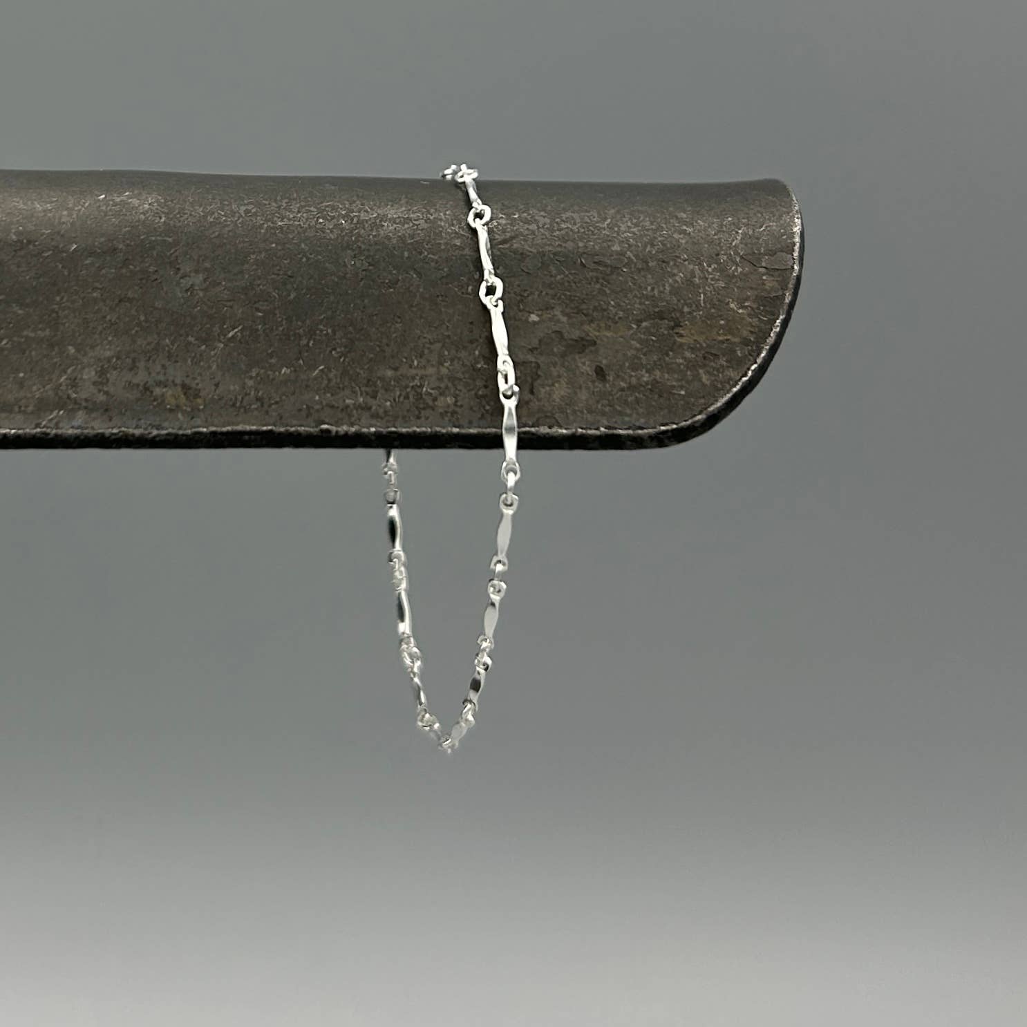 Silver Bar Link Bracelet