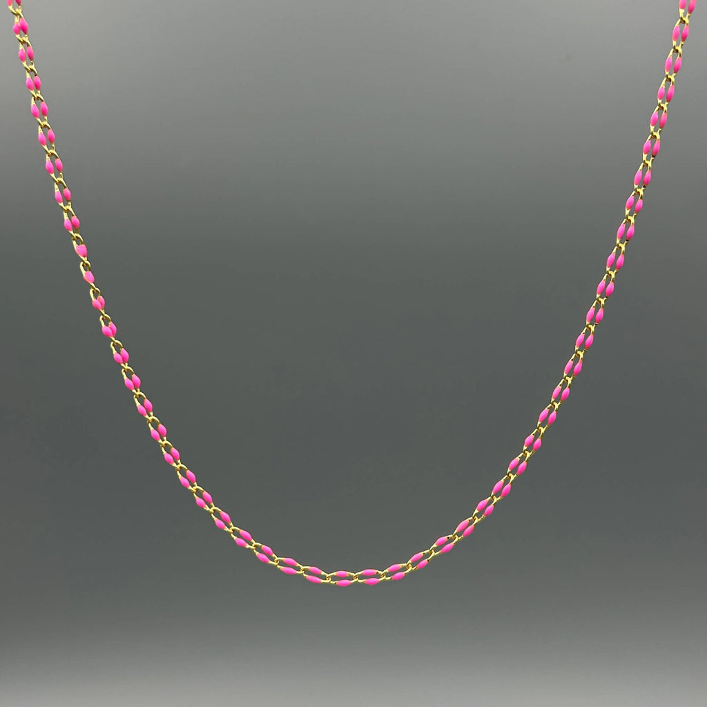 Dainty Enamel Chain Necklace