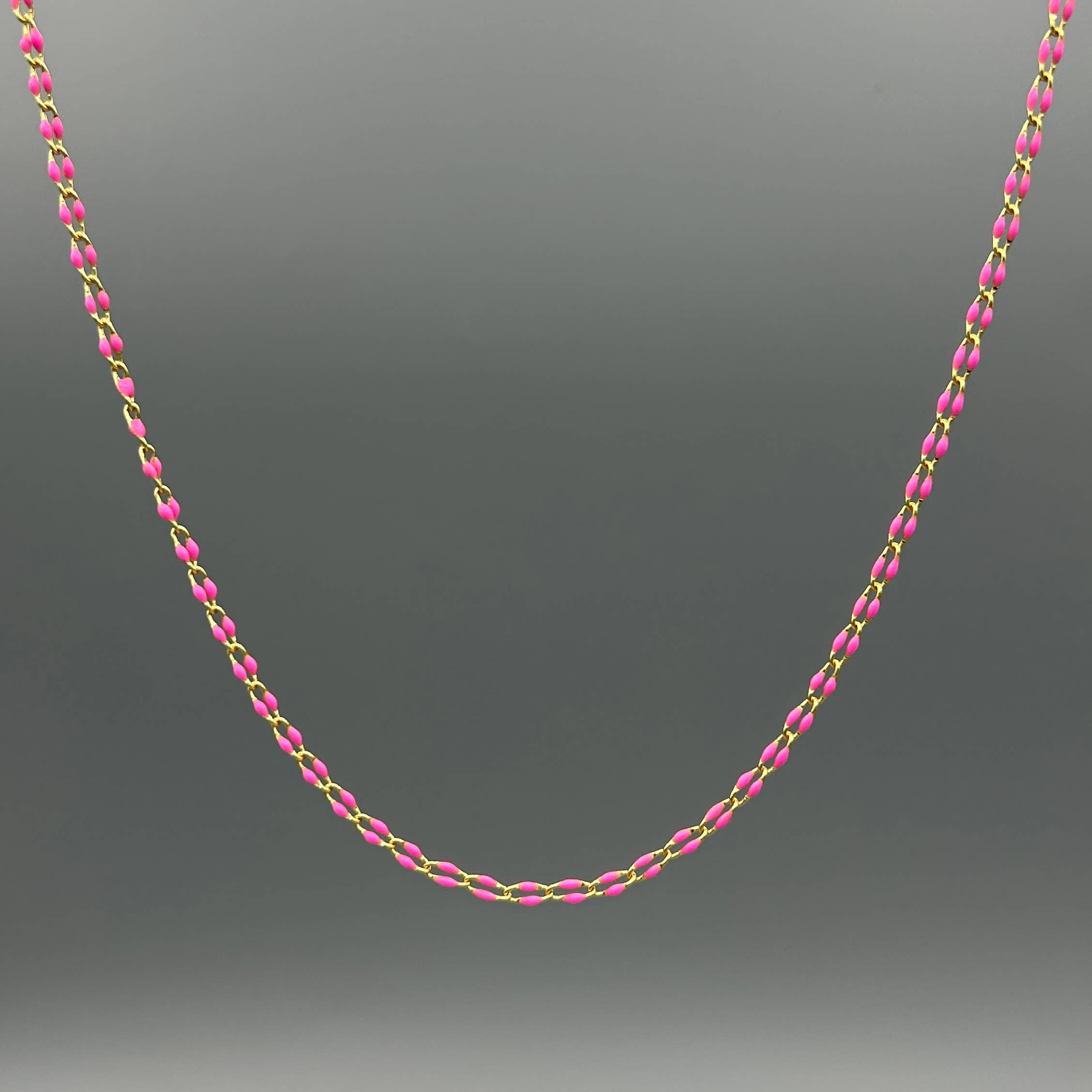 Dainty Enamel Chain Necklace