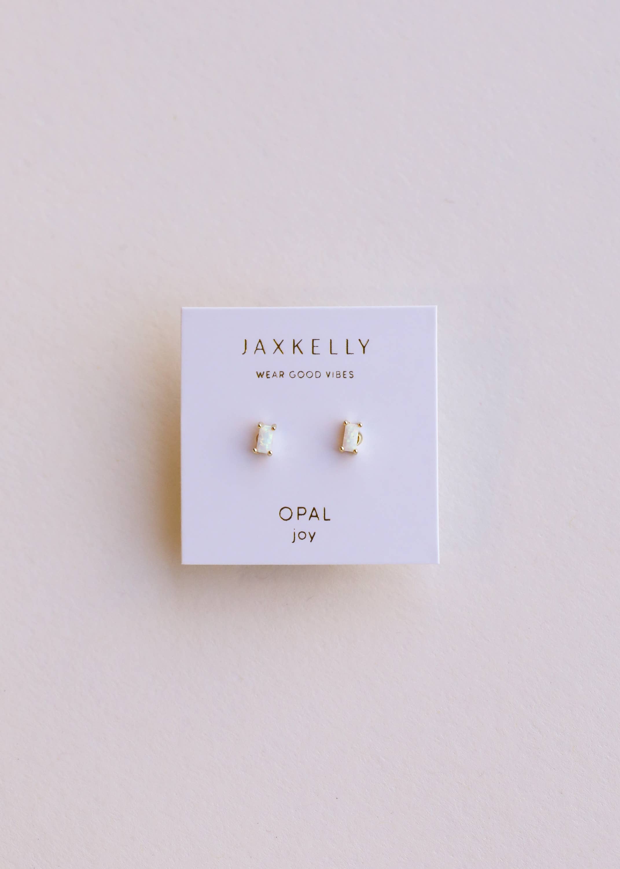 White Opal Studs