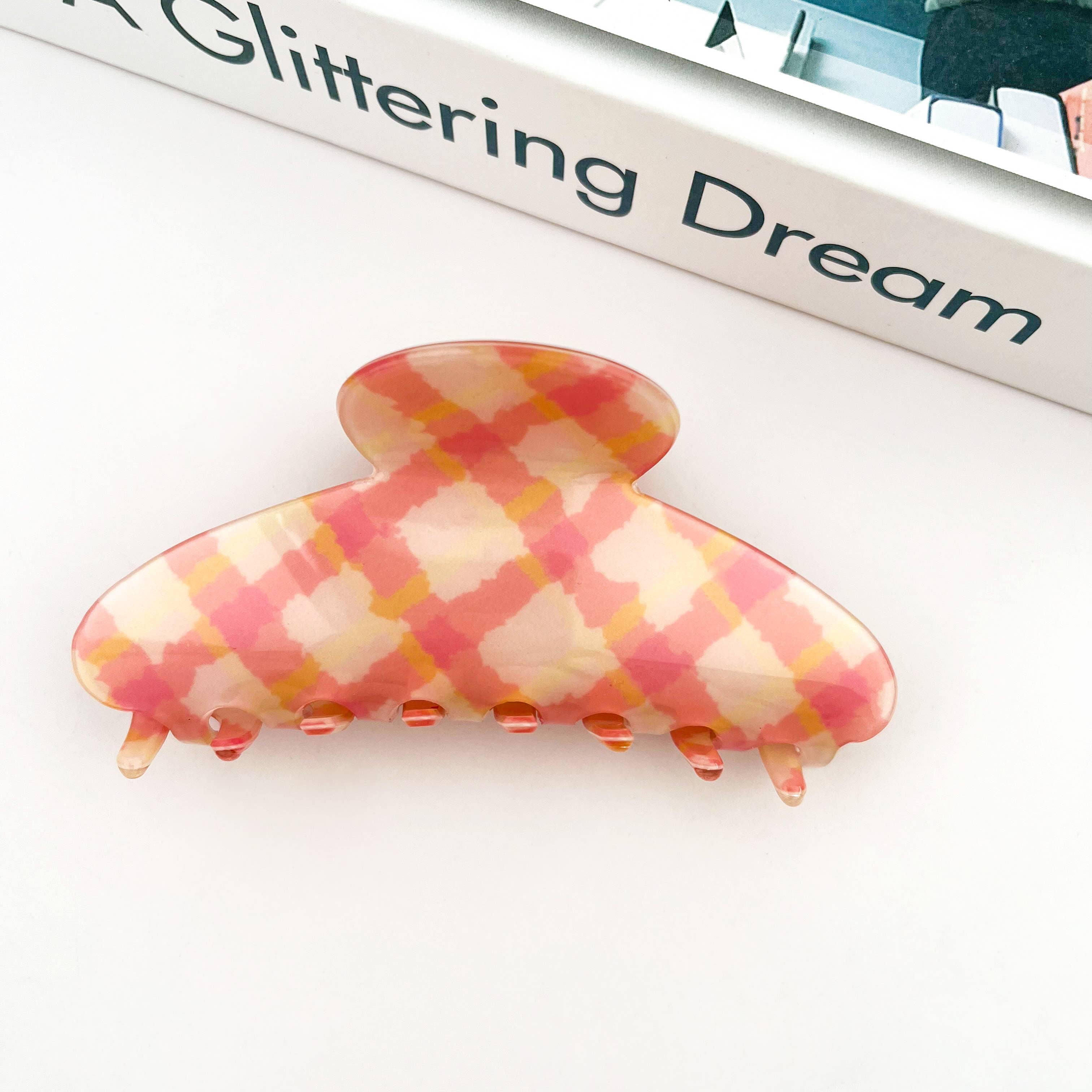Retro Plaid Claw Clip