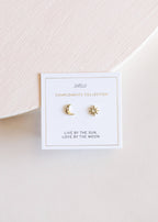 Sun and Moon Studs