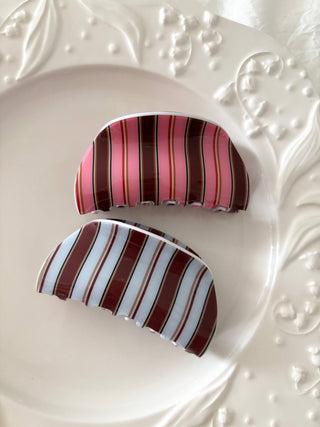 Fall Stripe Retro Hair Clips - Simply Sunflowers