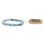 Blue Howlite Stone Stack Bracelet