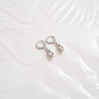 18K Gold PVD Conch Shell Huggie Earrings