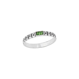 Setting The Bar High Sterling Silver Emerald Ring