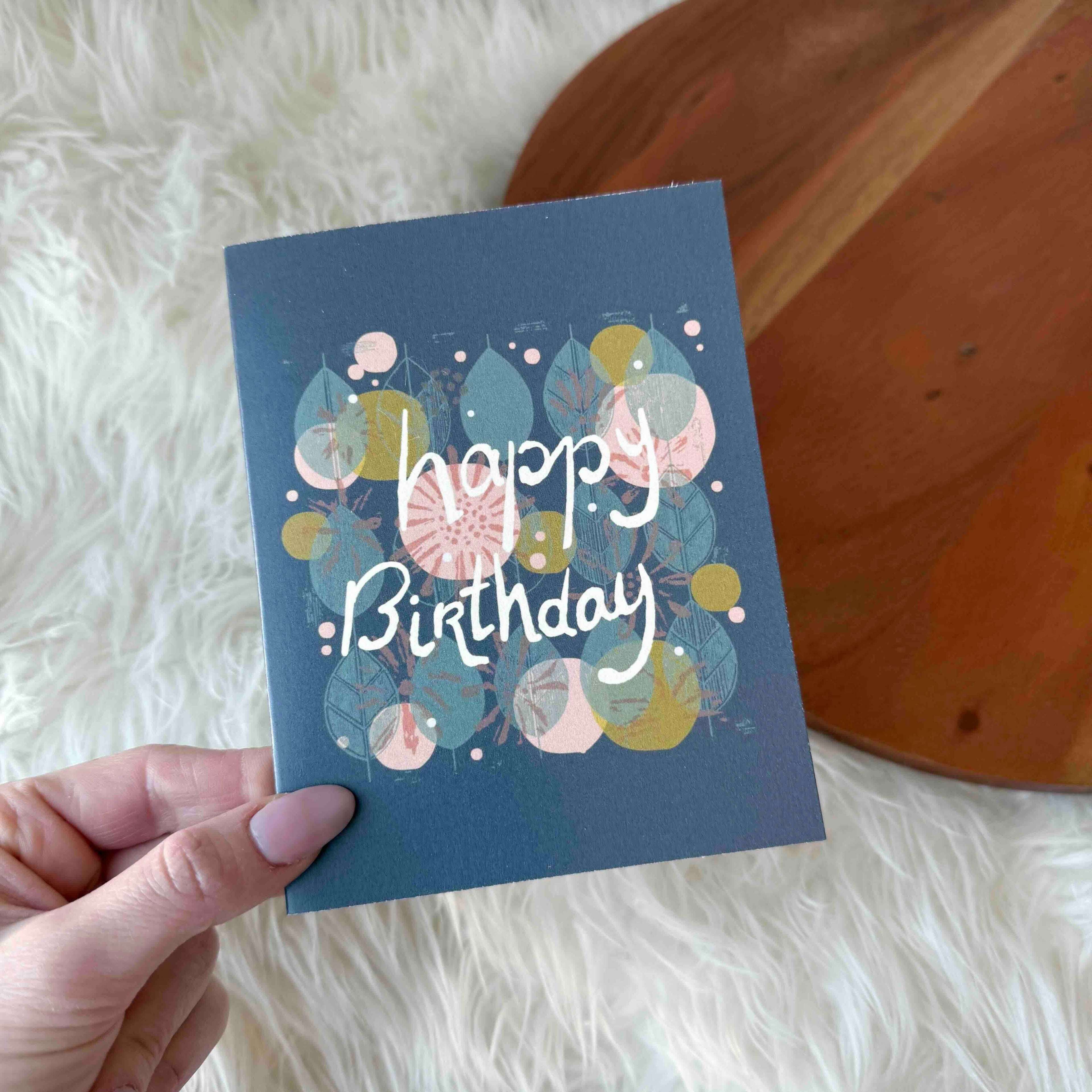 "Happy Birthday" Fall Greeting Card