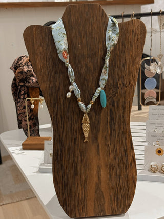 Fish Bandana Charm Necklace - Simply Sunflowers