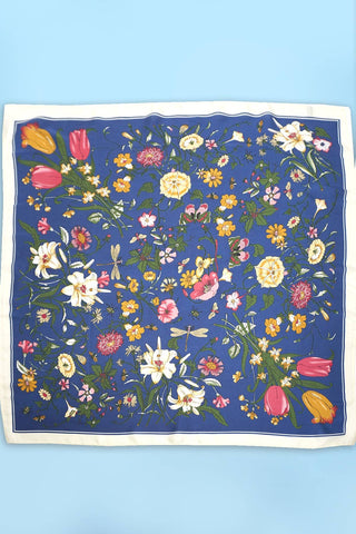 Floral Print Silk Scarf - Simply Sunflowers