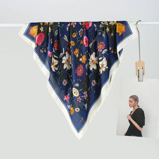 Floral Print Silk Scarf - Simply Sunflowers