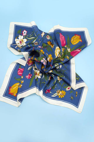 Floral Print Silk Scarf - Simply Sunflowers