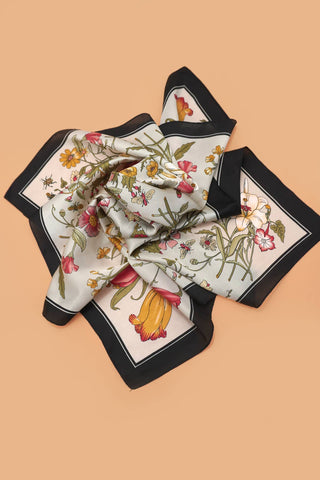 Floral Print Silk Scarf - Simply Sunflowers