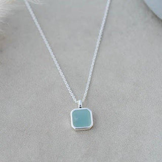 Florence Square Necklace-Amazonite - Simply Sunflowers