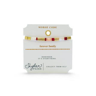 Forever Family Morse Code Bracelet - Simply Sunflowers
