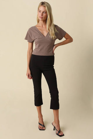 Frankie Surplice V-Neck Top - Simply Sunflowers