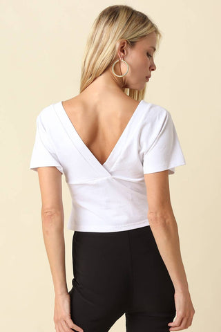 Frankie Surplice V-Neck Top - Simply Sunflowers