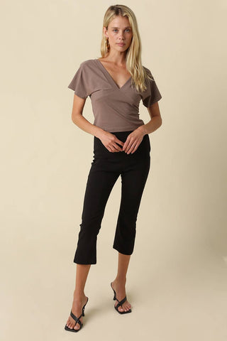 Frankie Surplice V-Neck Top - Simply Sunflowers