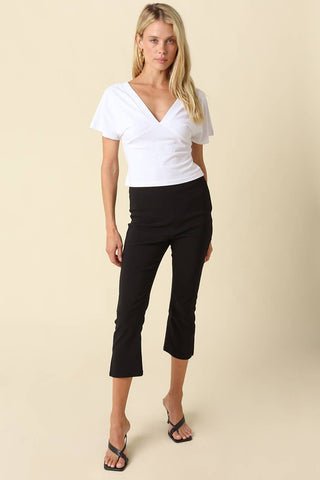 Frankie Surplice V-Neck Top - Simply Sunflowers