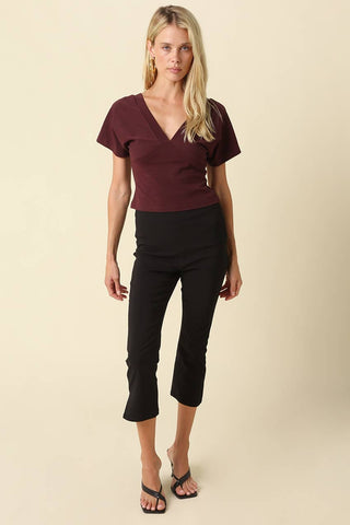 Frankie Surplice V-Neck Top - Simply Sunflowers