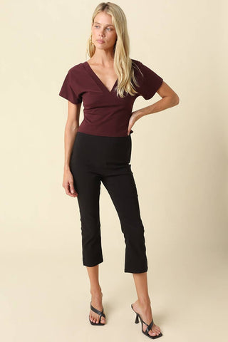 Frankie Surplice V-Neck Top - Simply Sunflowers