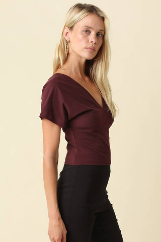 Frankie Surplice V-Neck Top - Simply Sunflowers