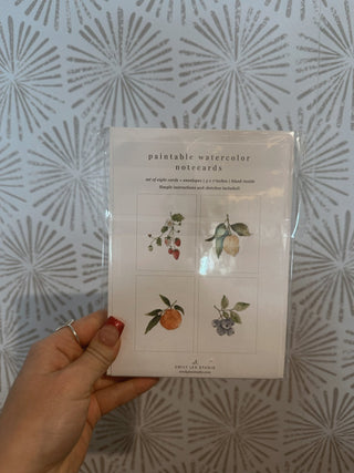 Fruit Paintable Notecards - Simply Sunflowers