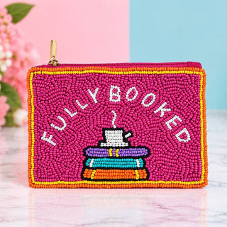 Fully Booked Book Stack Beaded Coin Pouch - Simply Sunflowers