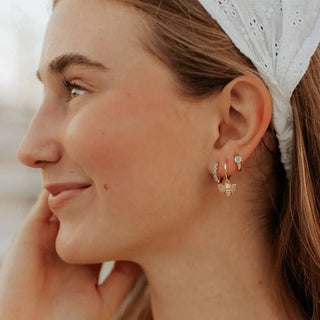 Gaby Turquoise Hoops - Simply Sunflowers