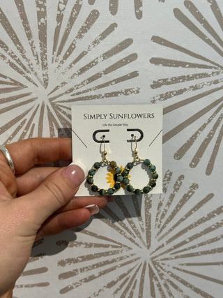 Gaia Gemstone Earrings - Simply Sunflowers