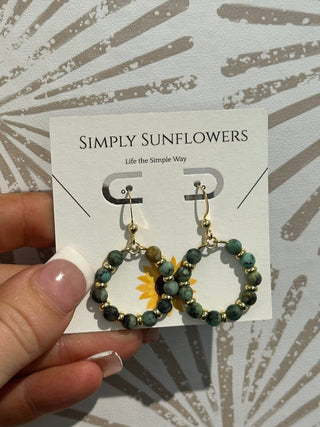 Gaia Gemstone Earrings - Simply Sunflowers